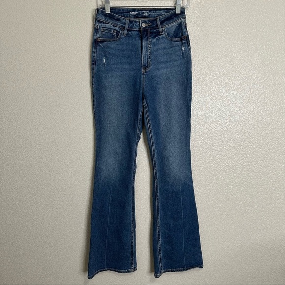 Old Navy Higher High-Rise Flare Medium Wash Mary Kate Jeans, Size 4 - Picture 1 of 10